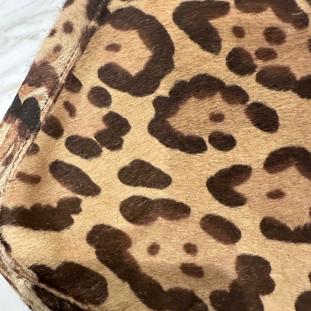 Vintage Fendi Baguette Leopard Print Pony hair Hobo Shoulder Bag - Picture 5 of 14